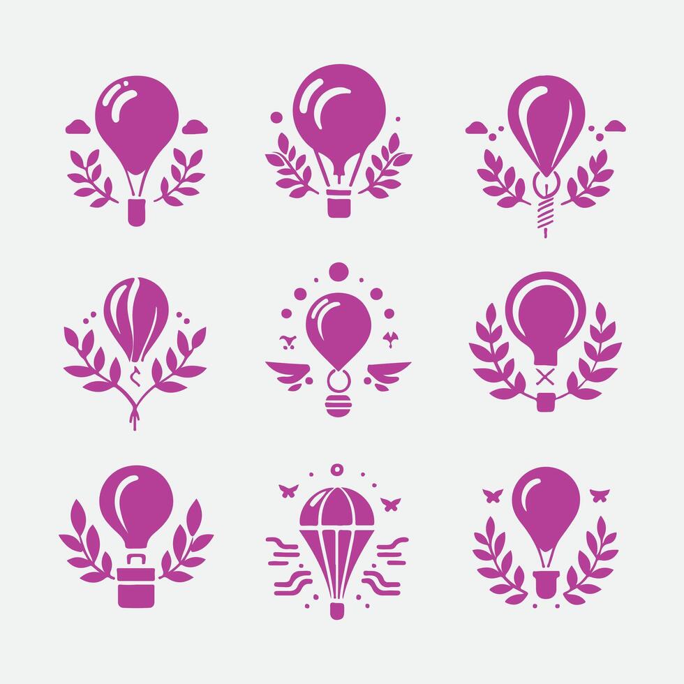 Balloon Mirage Ballon collection logo vector