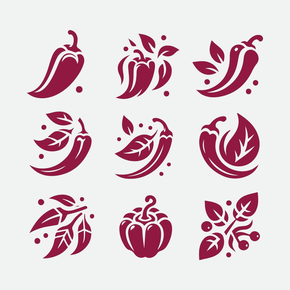 Pepper Rush Pepper collection logo vector