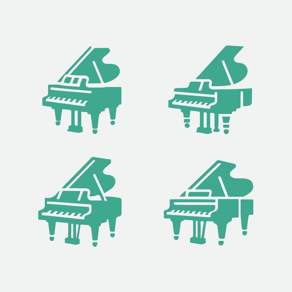 Keynote Piano Collection Logo Design vector