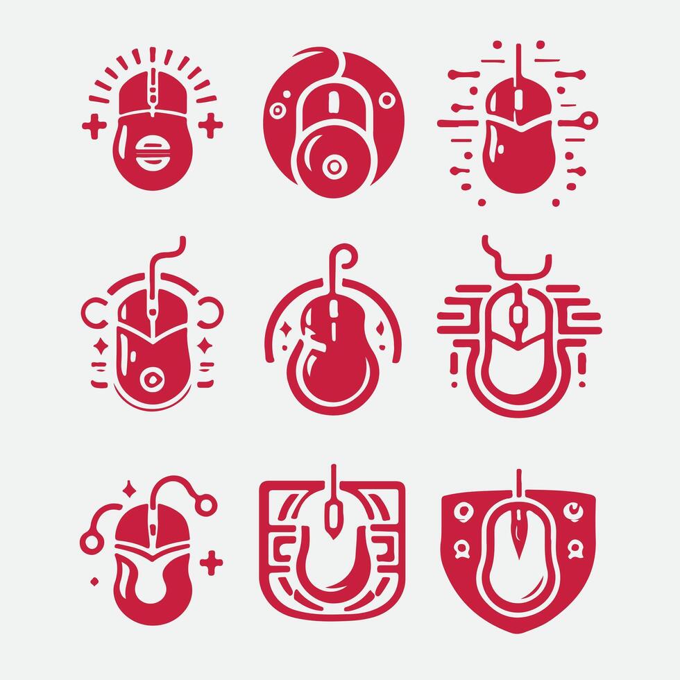 Nano Mouse Computer mouse collection logo vector