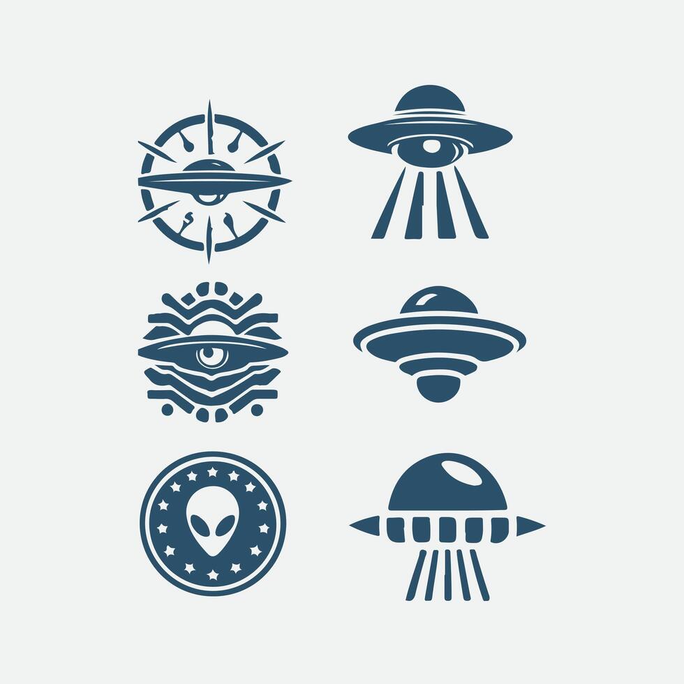UFO Odyssey Ufo alien collection logo vector