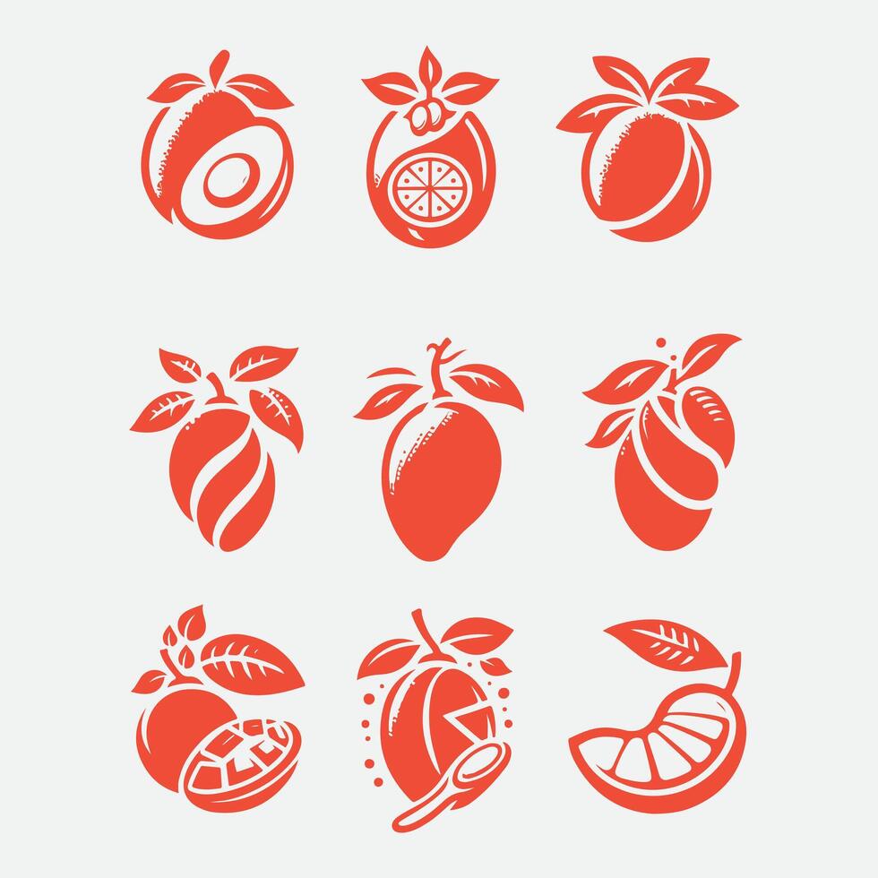 The Apricot Tree Apricot collection logo vector