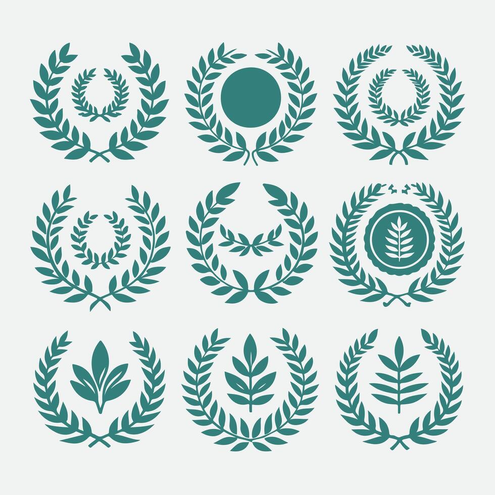 Eternal Laurel Laurel wreaths collection logo vector