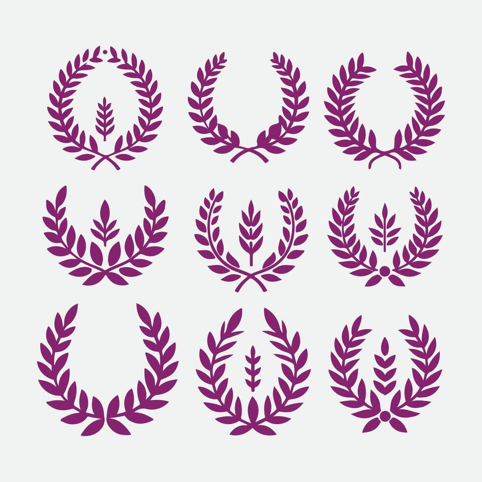 Laurel Legacy Laurel wreaths collection logo vector