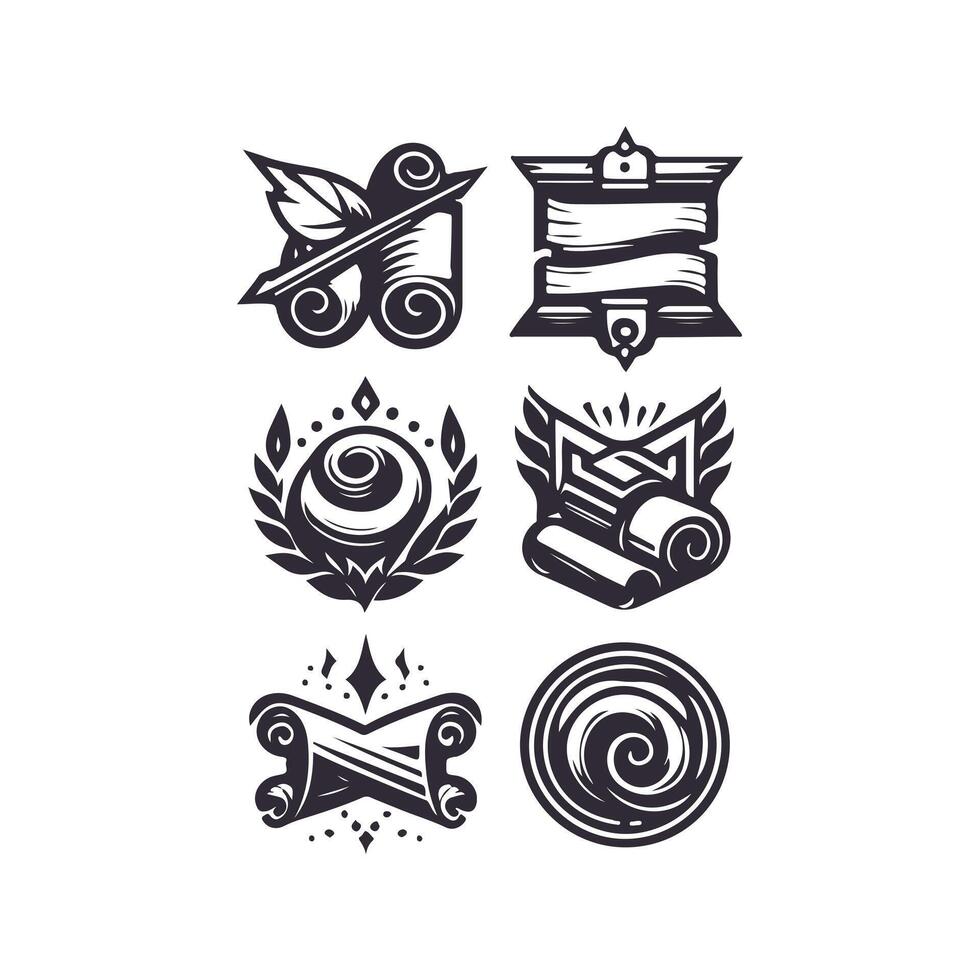 Whispers of the Scroll collection logo vector
