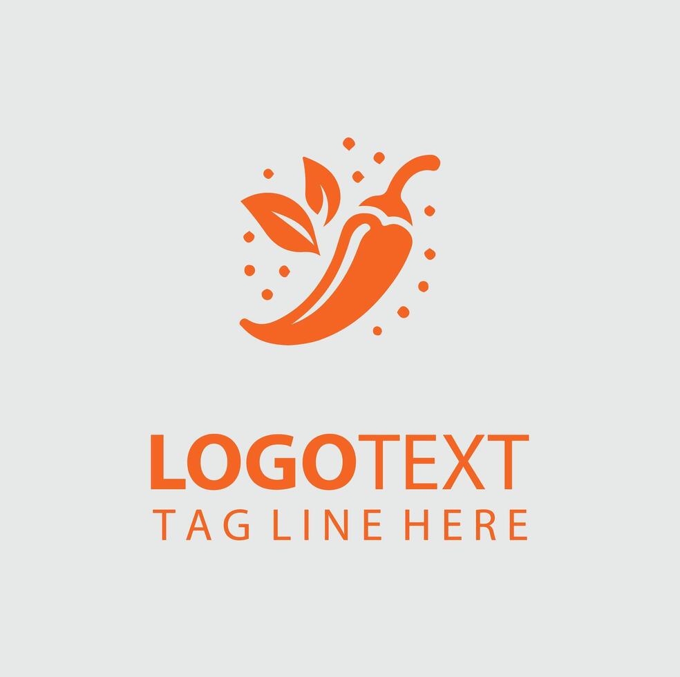 Blaze Glow Pepper Logo Design vector
