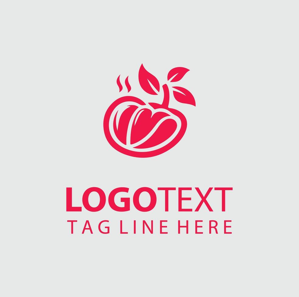 Heat Torch Pepper Logo Design vector