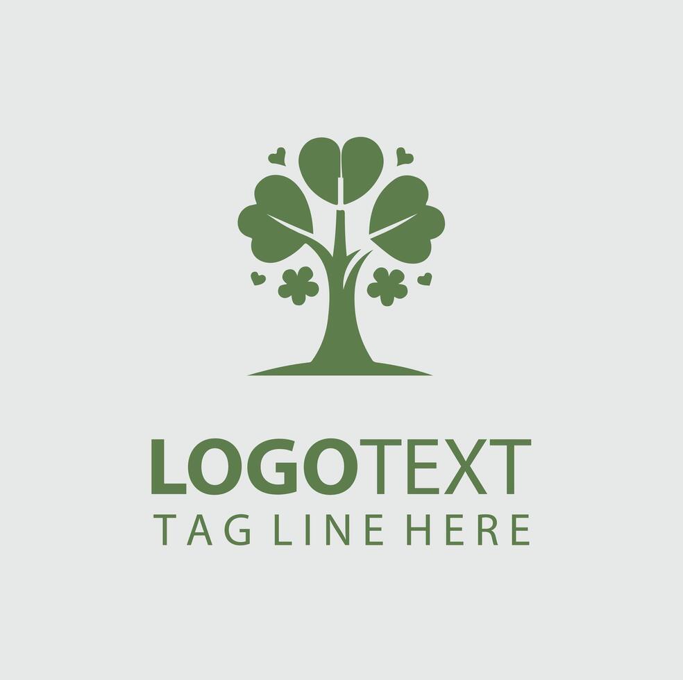 Lucky Heart Grove Shamrock Trees vector
