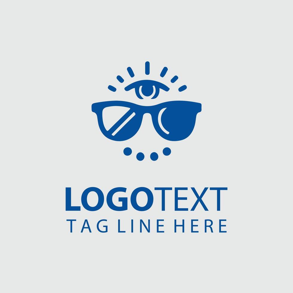 True Gaze Eyewear Glasses Logo Design vector