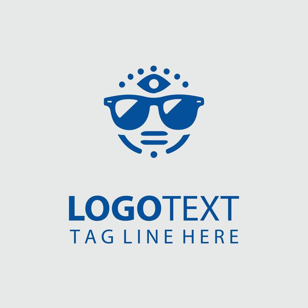 Pristine Optics Eyewear Glasses Logo Design vector