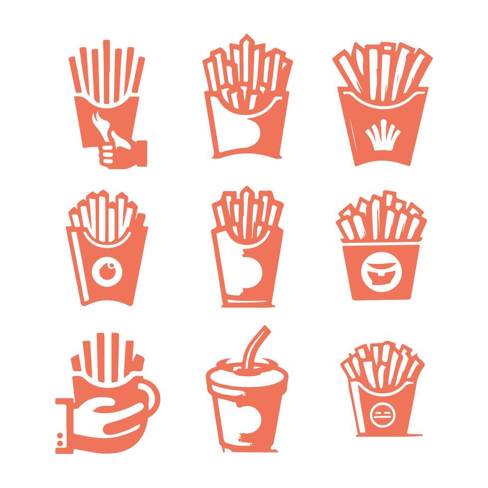 Brain Burst fries collection logo vector