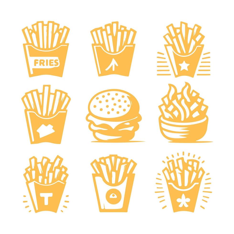 Brain Sync fries collection logo vector