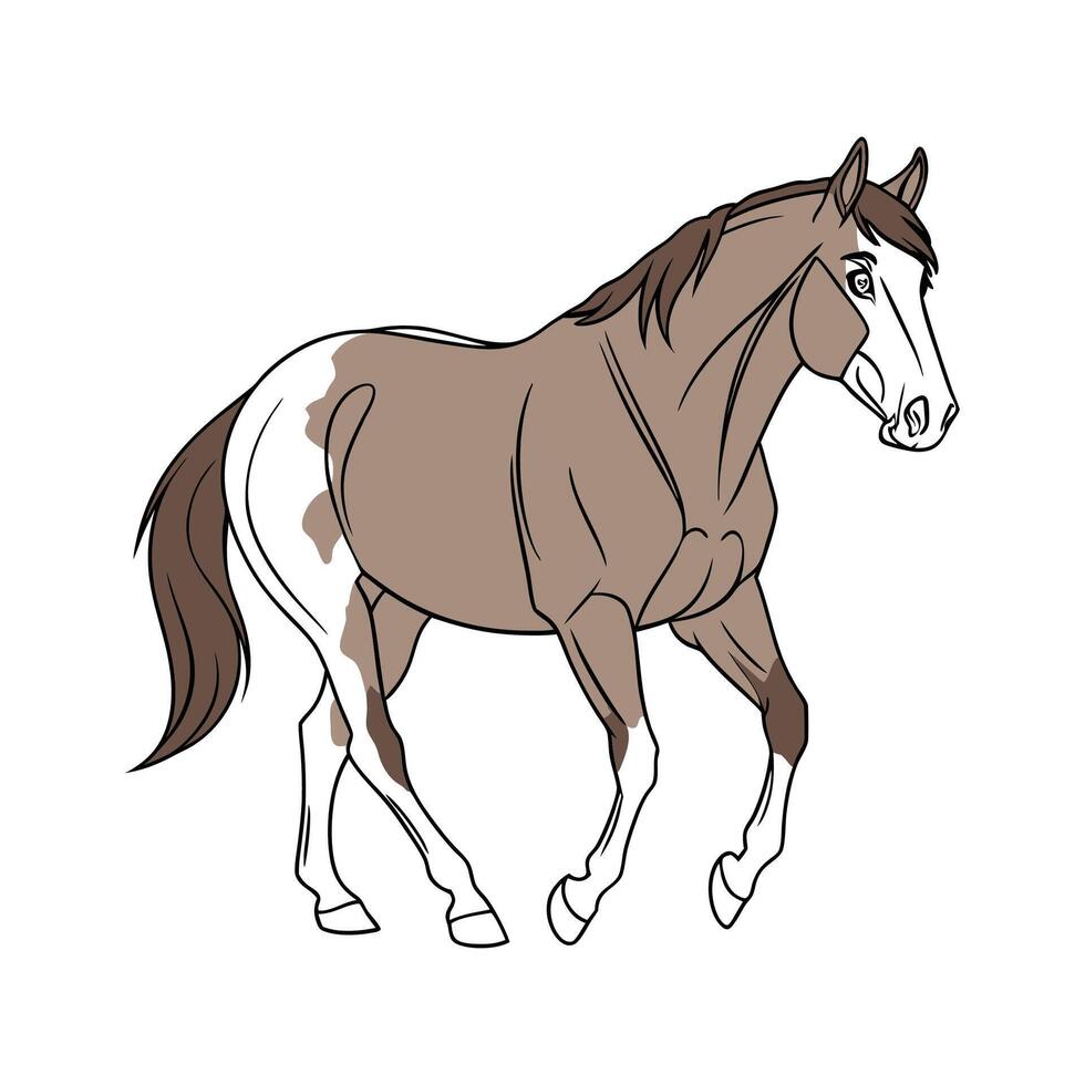 Quarter Horse Realistic Color Portrait vector