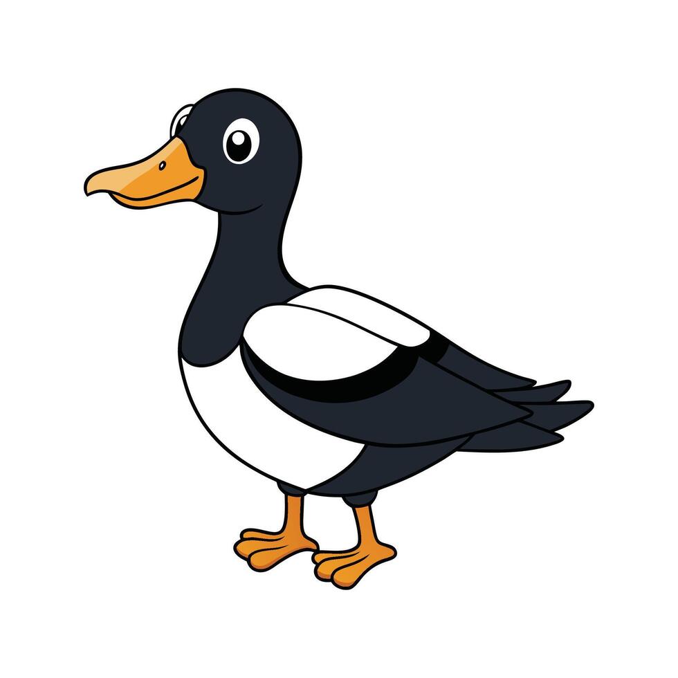 Realistic Magpie Duck Color Design vector