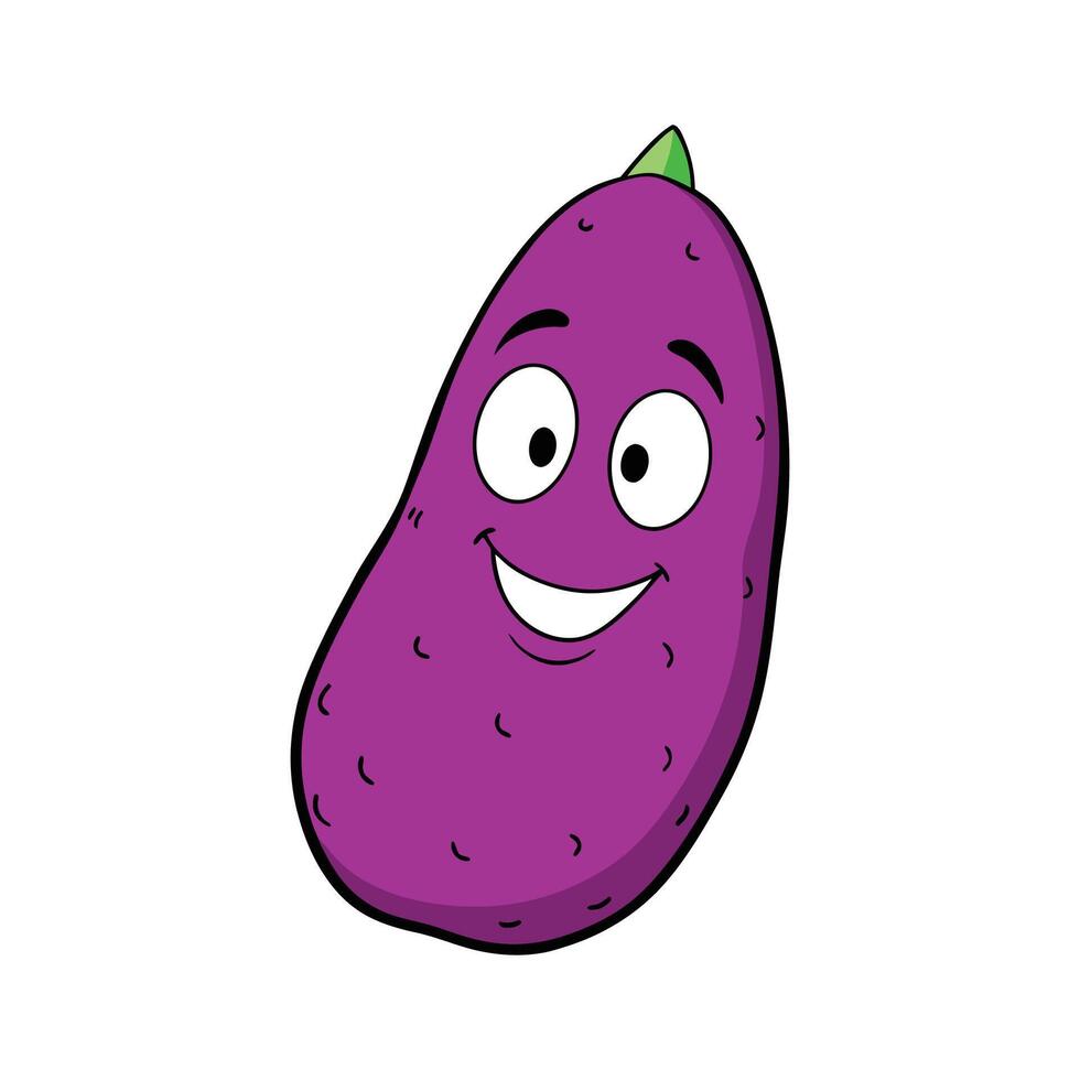 Purple Yam Fresh on White Background vector
