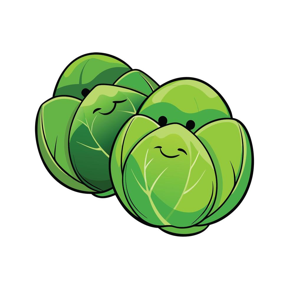 Nutritious Brussels Sprouts Isolated For Salads vector