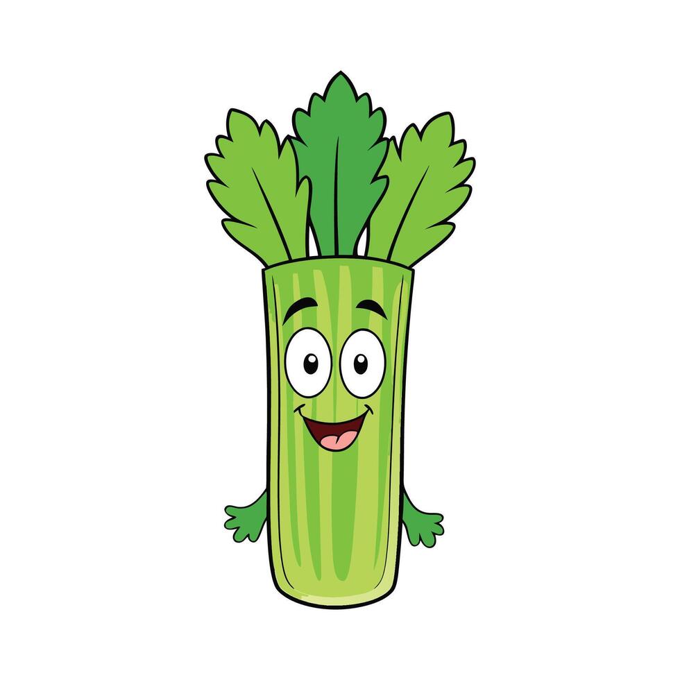 Nutritious Pascal Celery Isolated For Salads vector