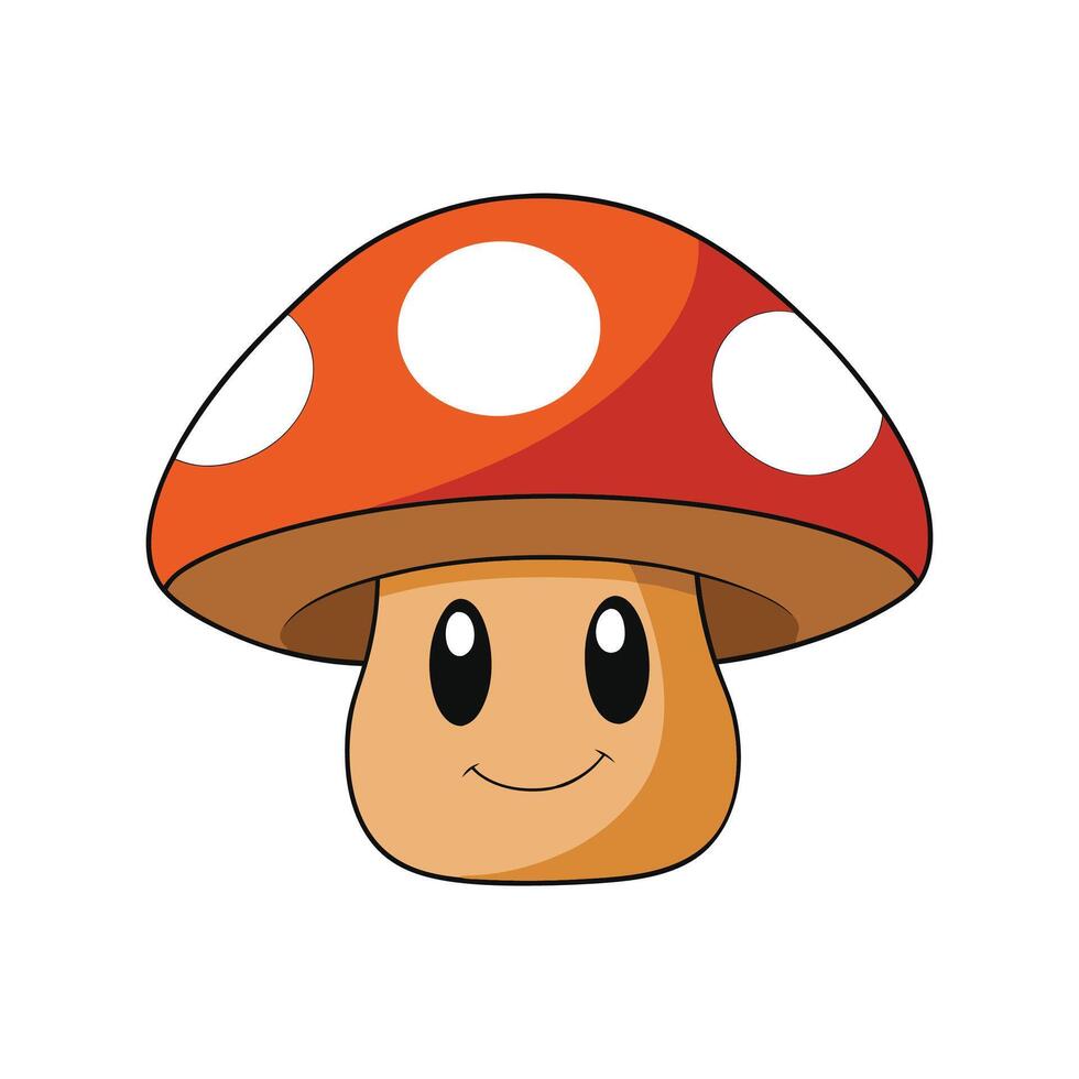 Isolated Cremini Mushroom Great For Salads vector
