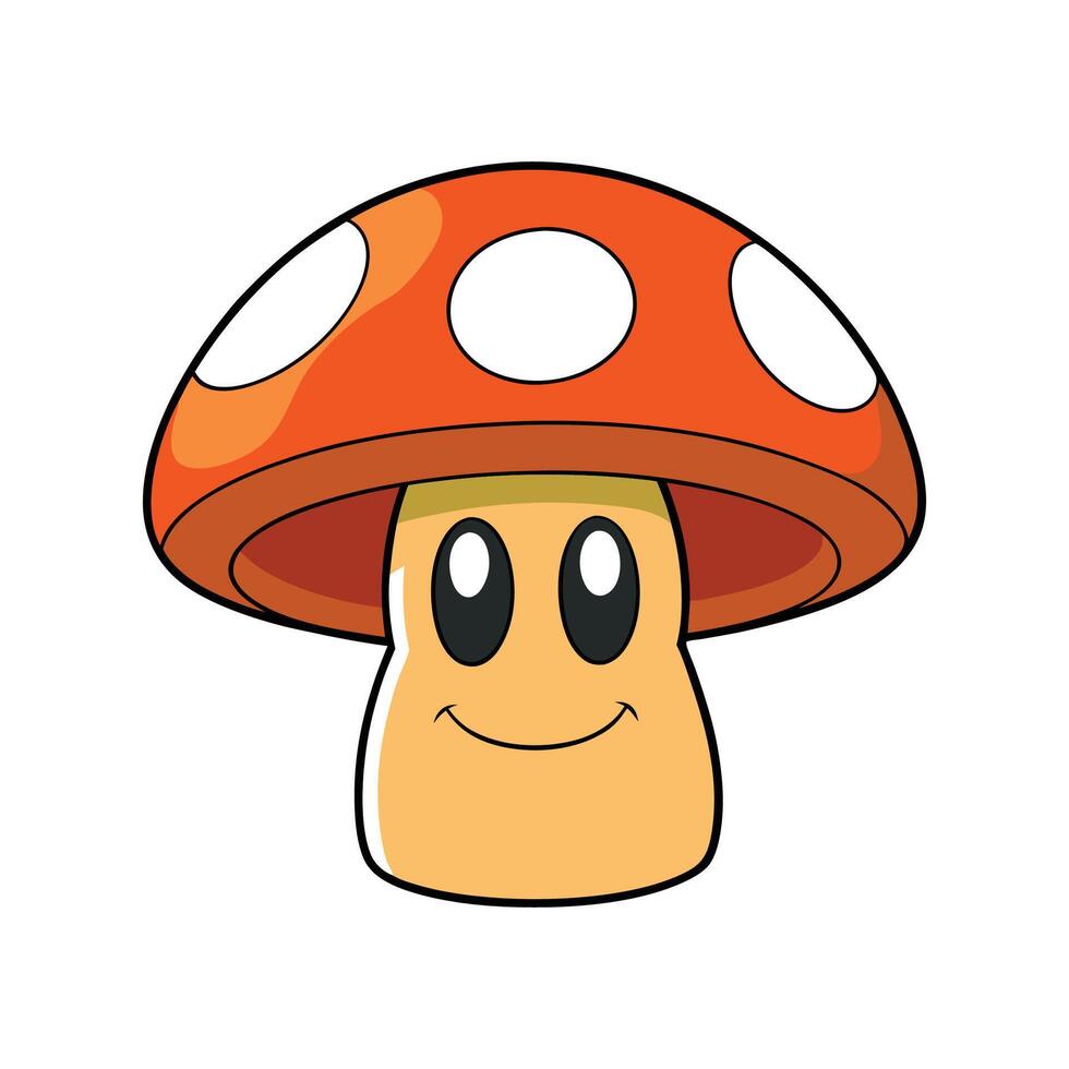 Nutritious Portobello Mushroom Isolated vector