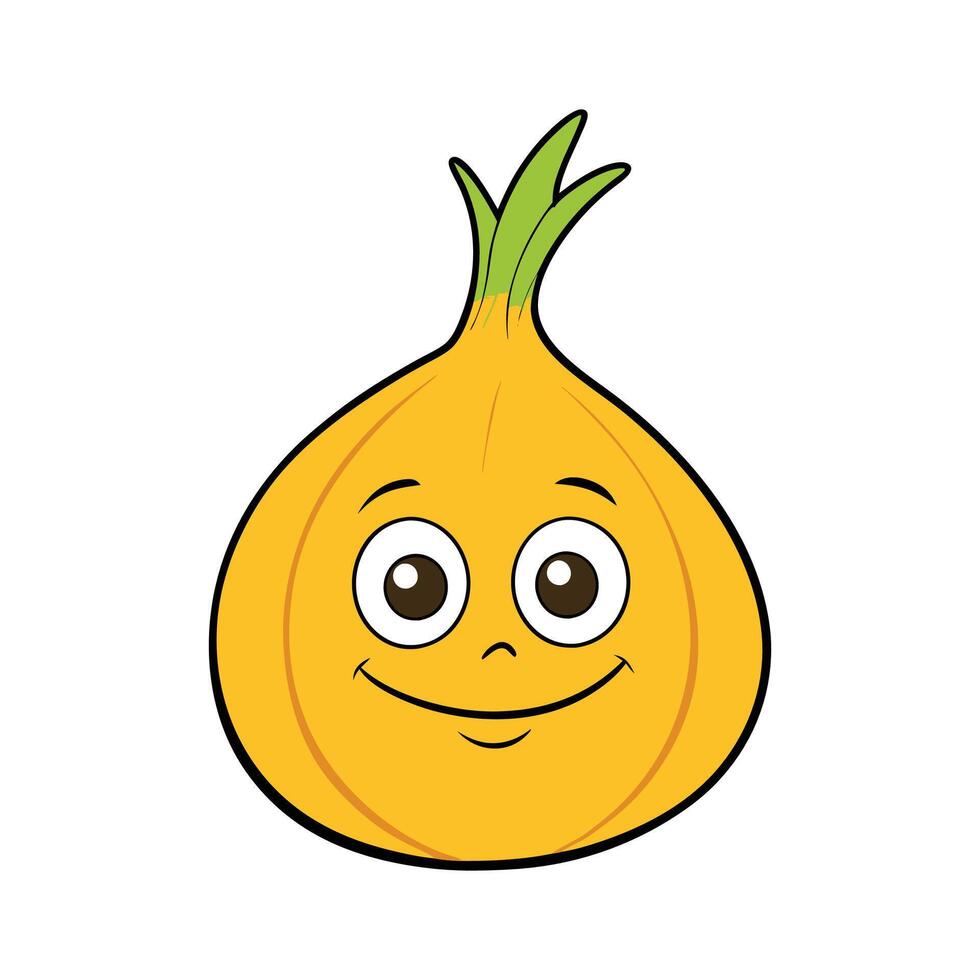 Fresh Yellow Onion on White Surface vector