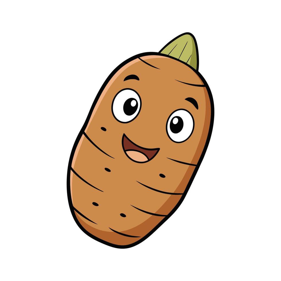 Vibrant Taro Root Isolated on Pure White Surface vector