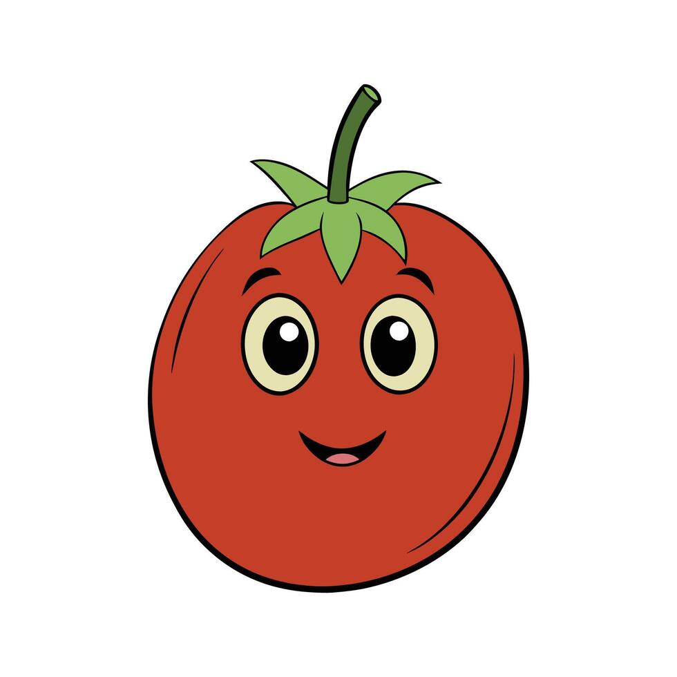 Tamarillo Tree Tomato Fresh on White Background vector