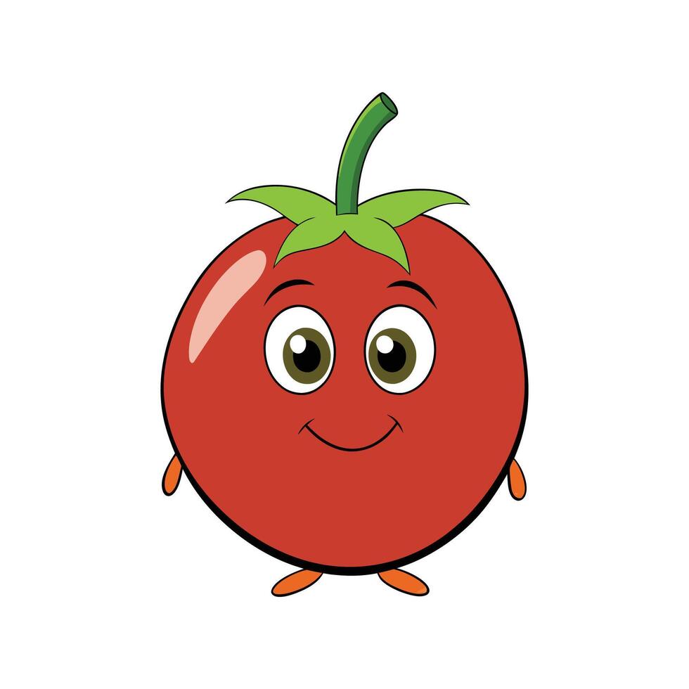 Fresh Tamarillo Tree Tomato on White Background vector