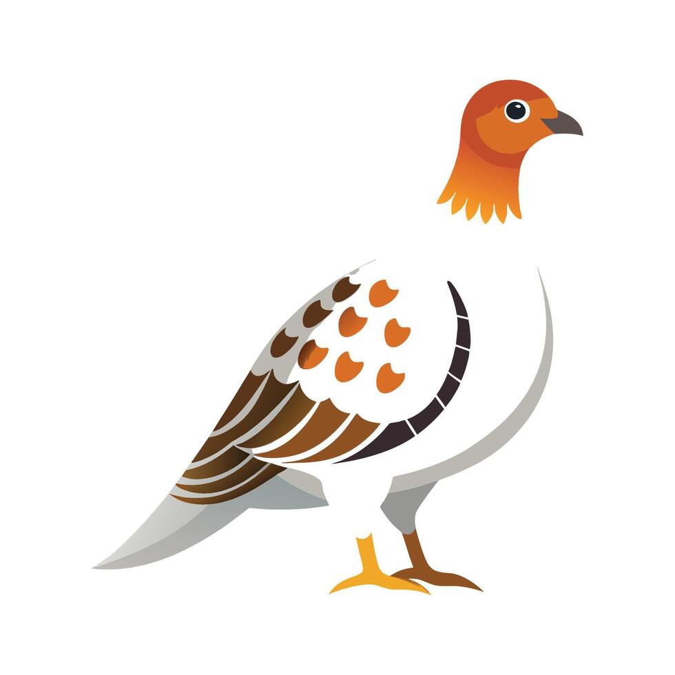 Artistic Willow Ptarmigan Bird Representation vector