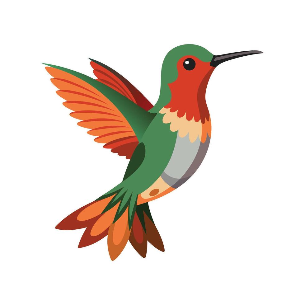 Stylish Illustration of Andean Hillstar vector