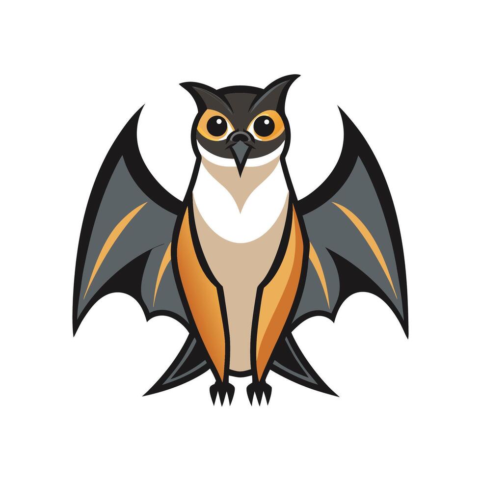 Elegant Bat Falcon Bird Illustration vector