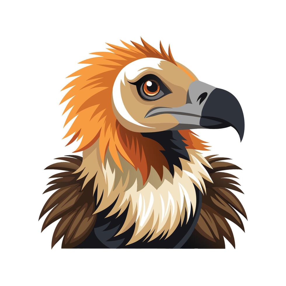 Creative Illustration of Bearded Vulture vector