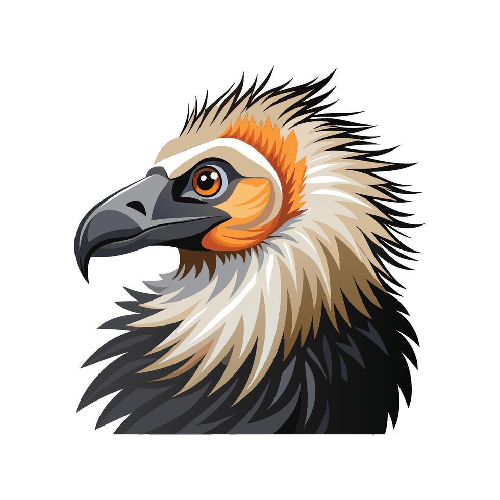 Stylish Bearded Vulture Artwork vector