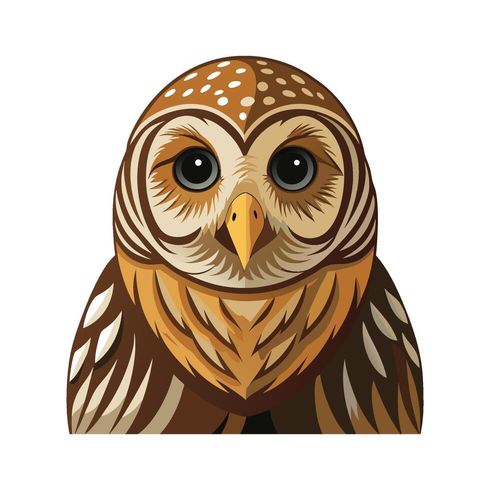 Unique Artwork of Barred Owl vector