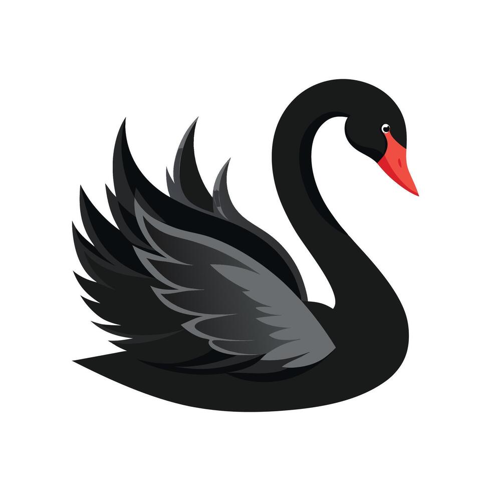 Charming Black Swan Art Illustration vector