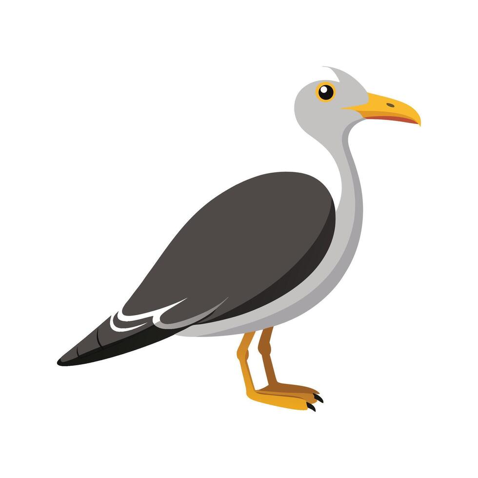 Unique BlackTailed Gull Design vector