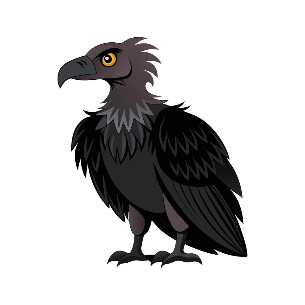 Majestic Black Vulture Artwork vector