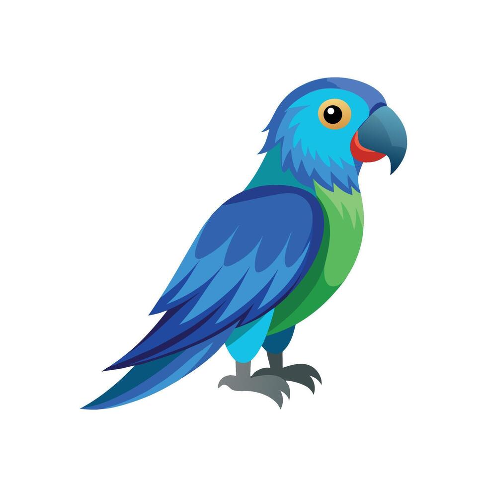 Stylish BlueCrowned Parakeet Bird Graphic vector