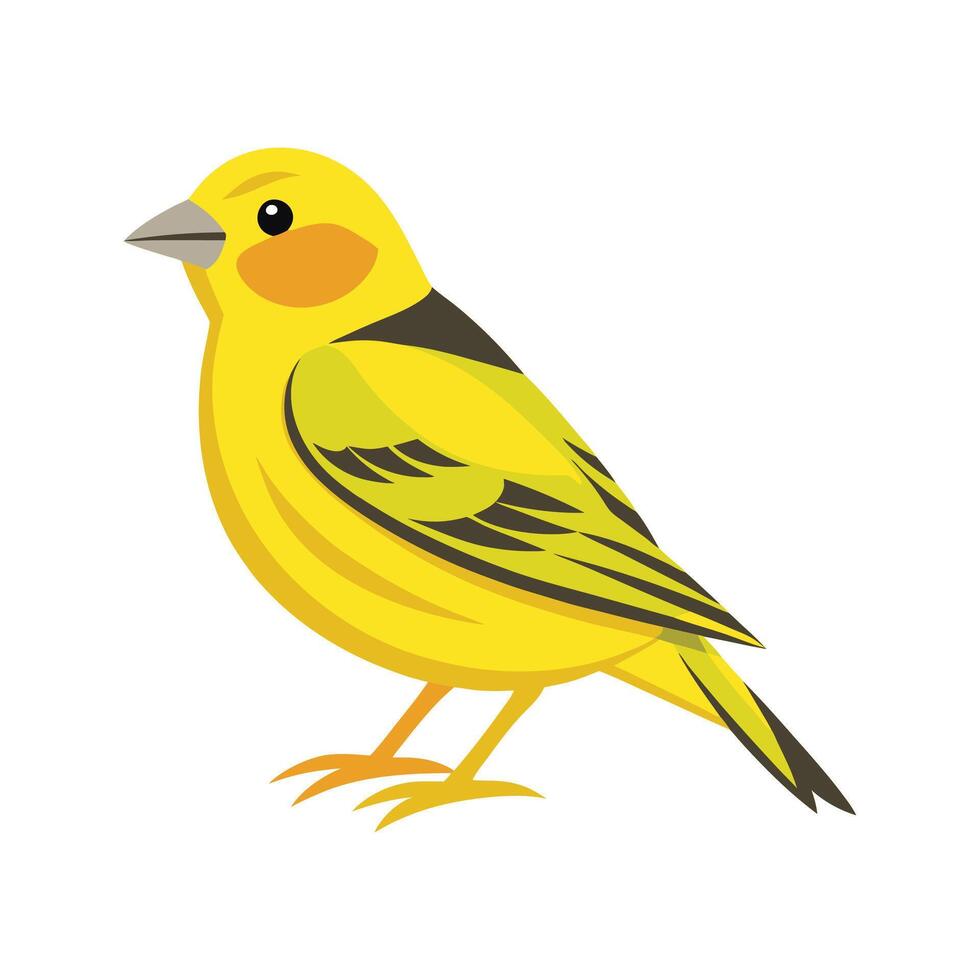 Stylish Canary Bird Artwork vector