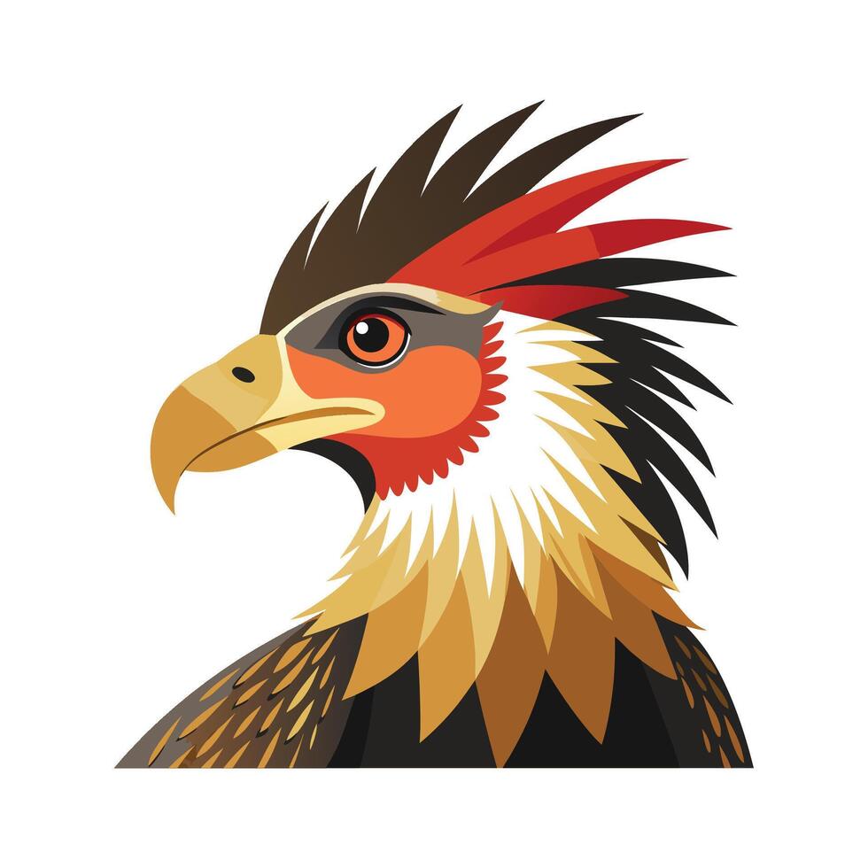 Stylish Crested Caracara vector