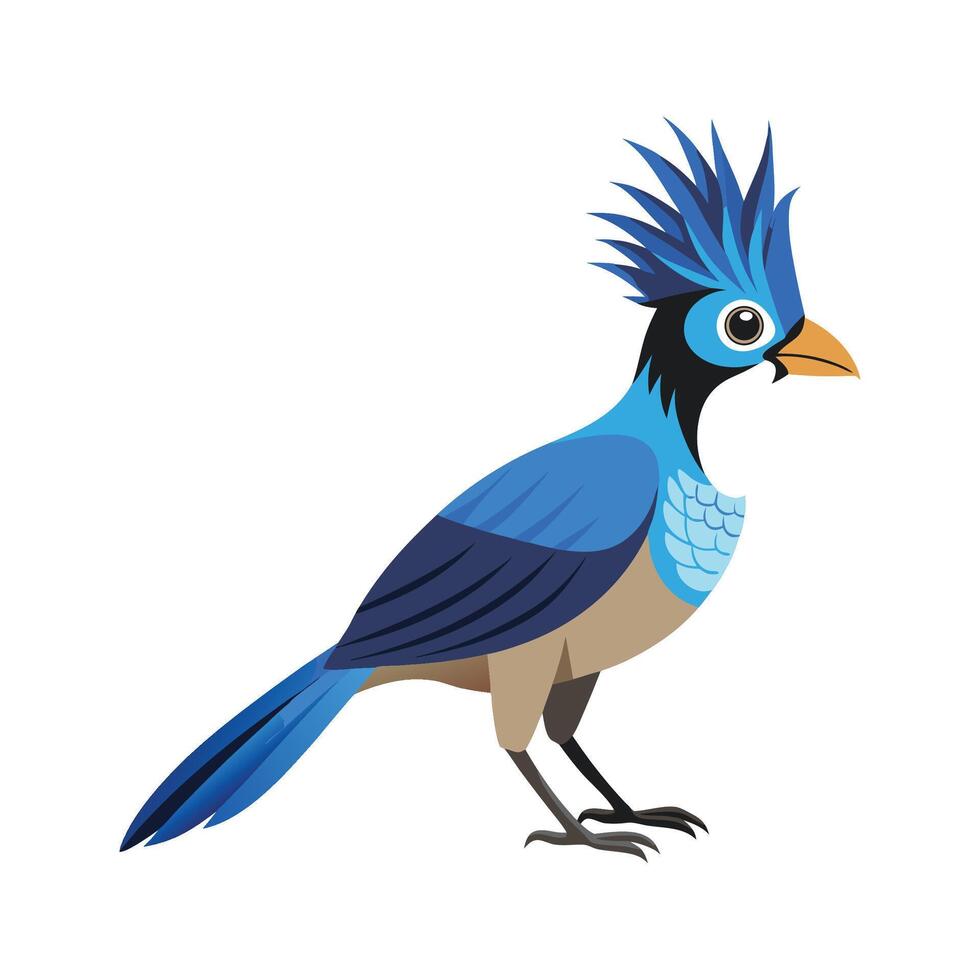 Vibrant Crested Jay Artwork vector