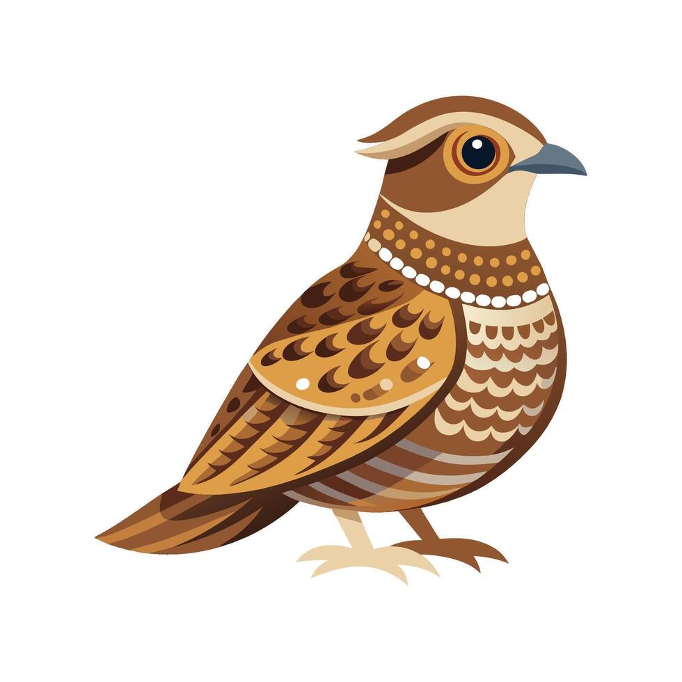 Charming European Nightjar Artwork vector