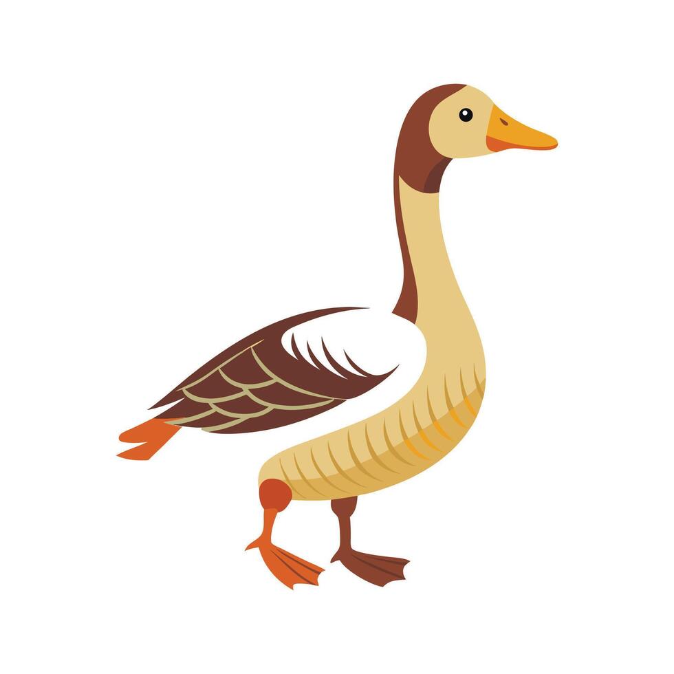 Elegant Goose Bird Graphic Design vector