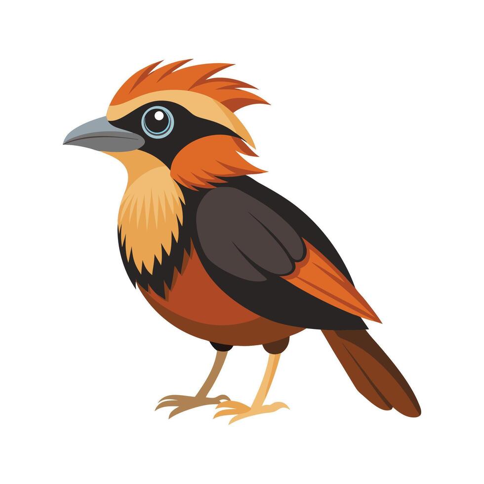 Stylish Great Antshrike Bird Artwork vector