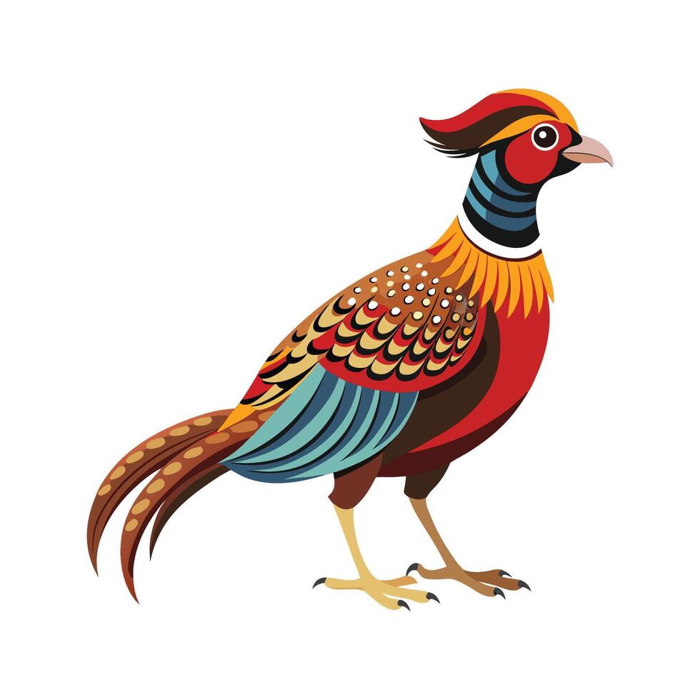Stylish Illustration of Great Argus Pheasant vector