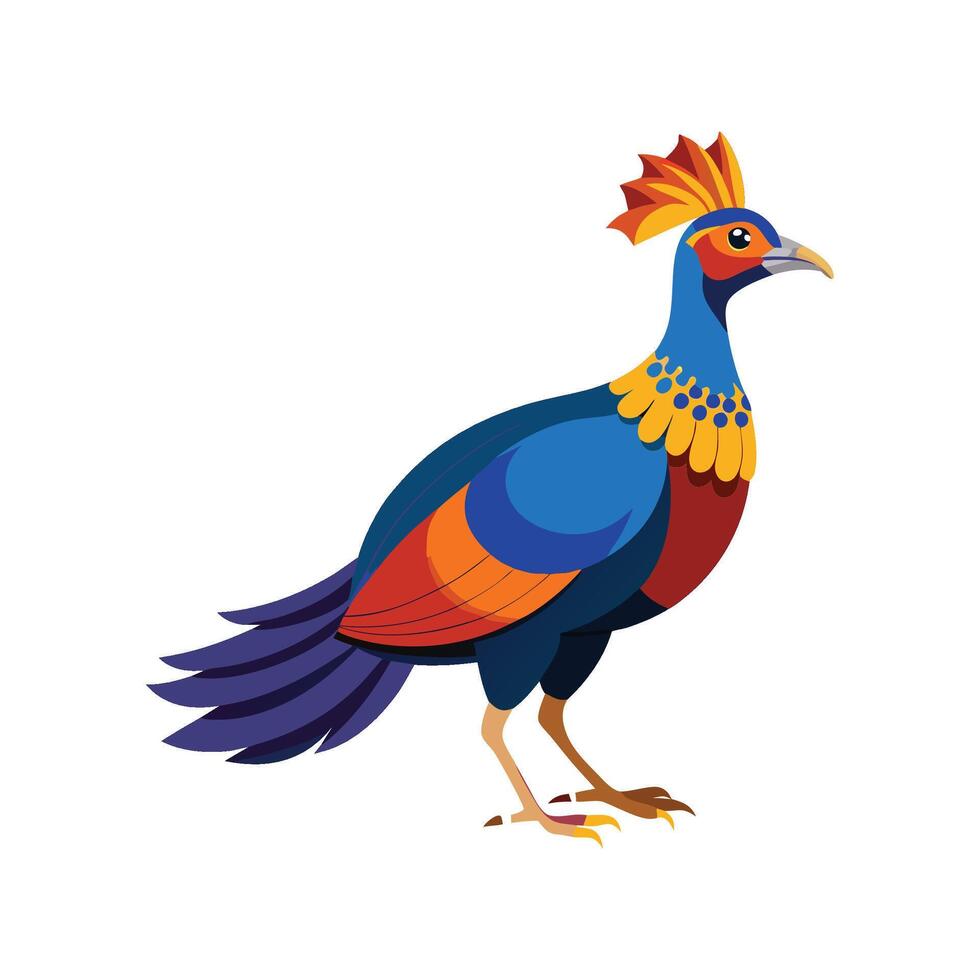 Charming Illustration of Himalayan Monal vector