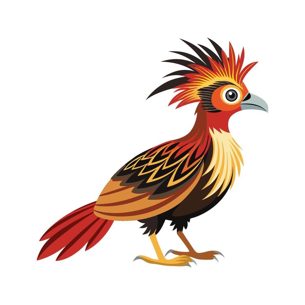 Charming Hoatzin Bird Artwork vector