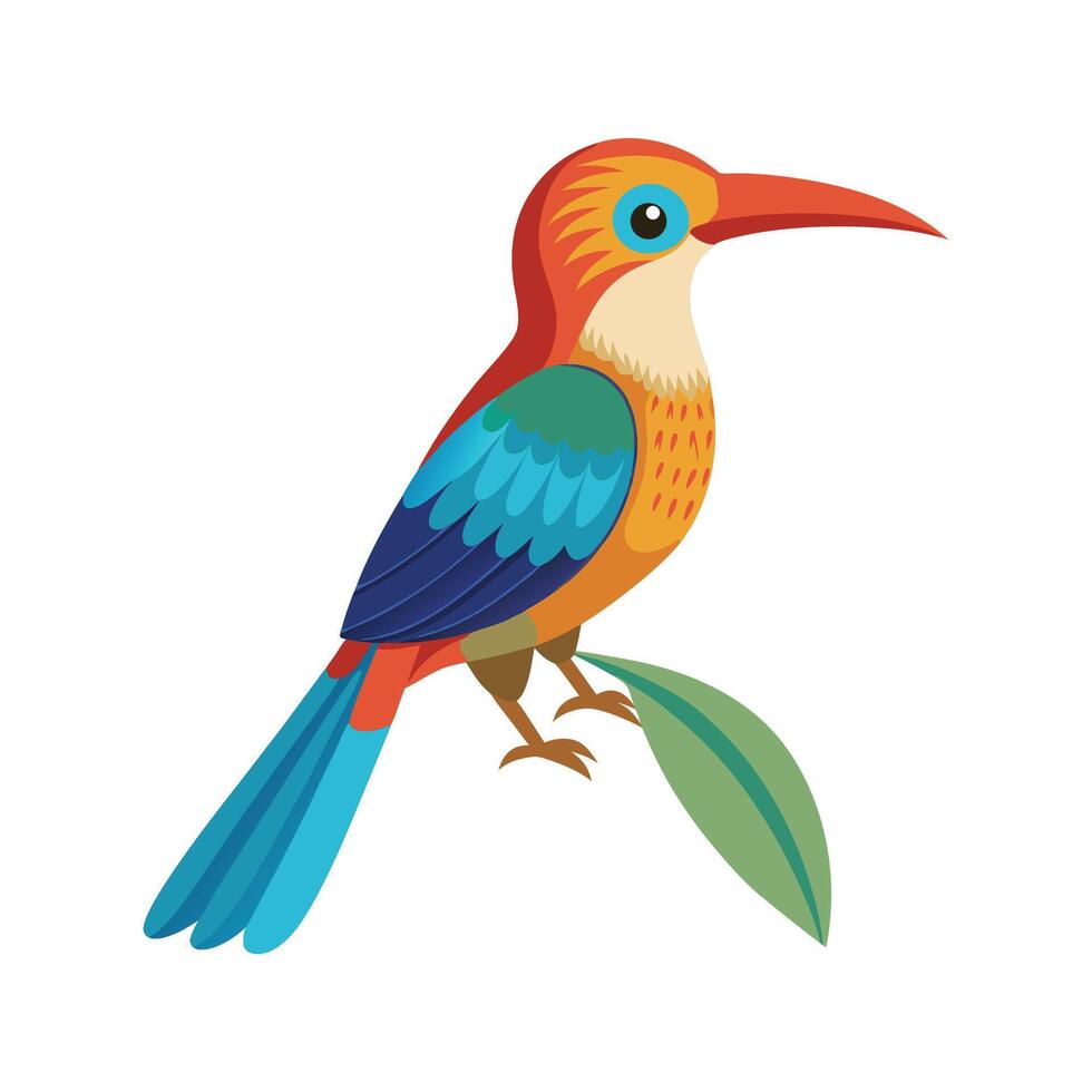 Charming Jacamar Bird Artwork vector
