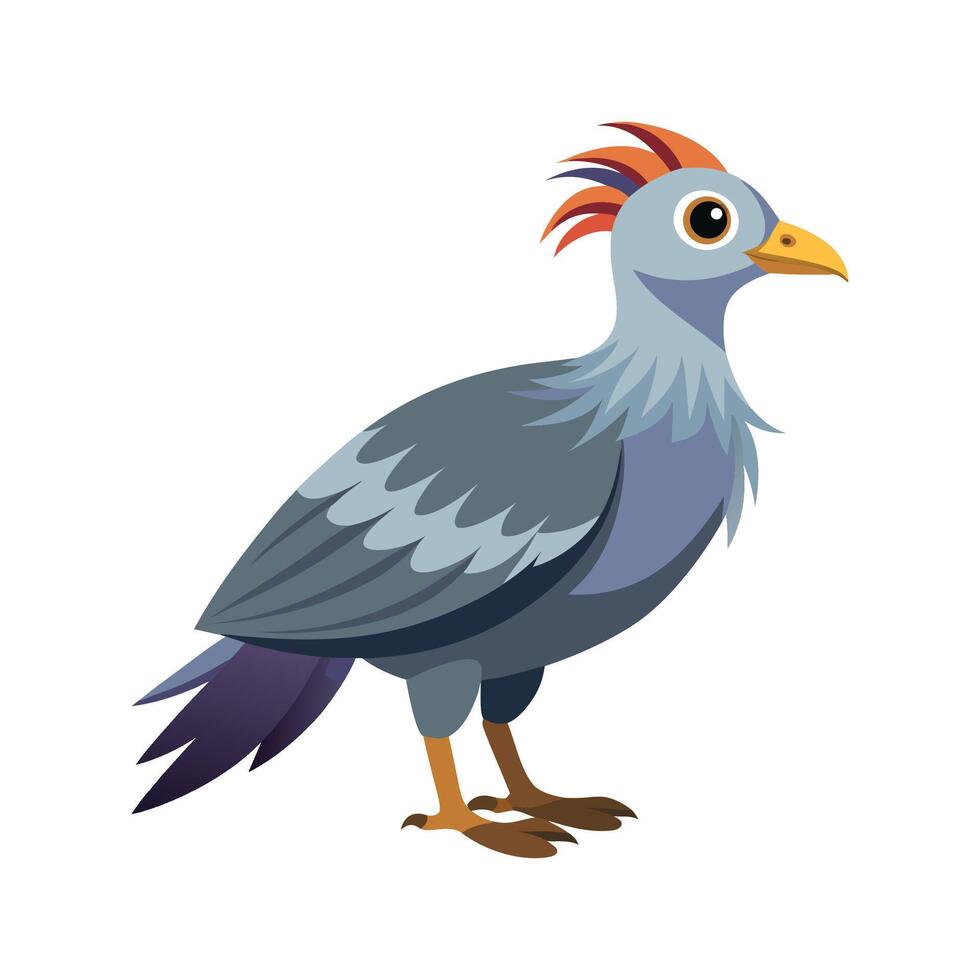 Unique Artwork of Kagu Bird vector