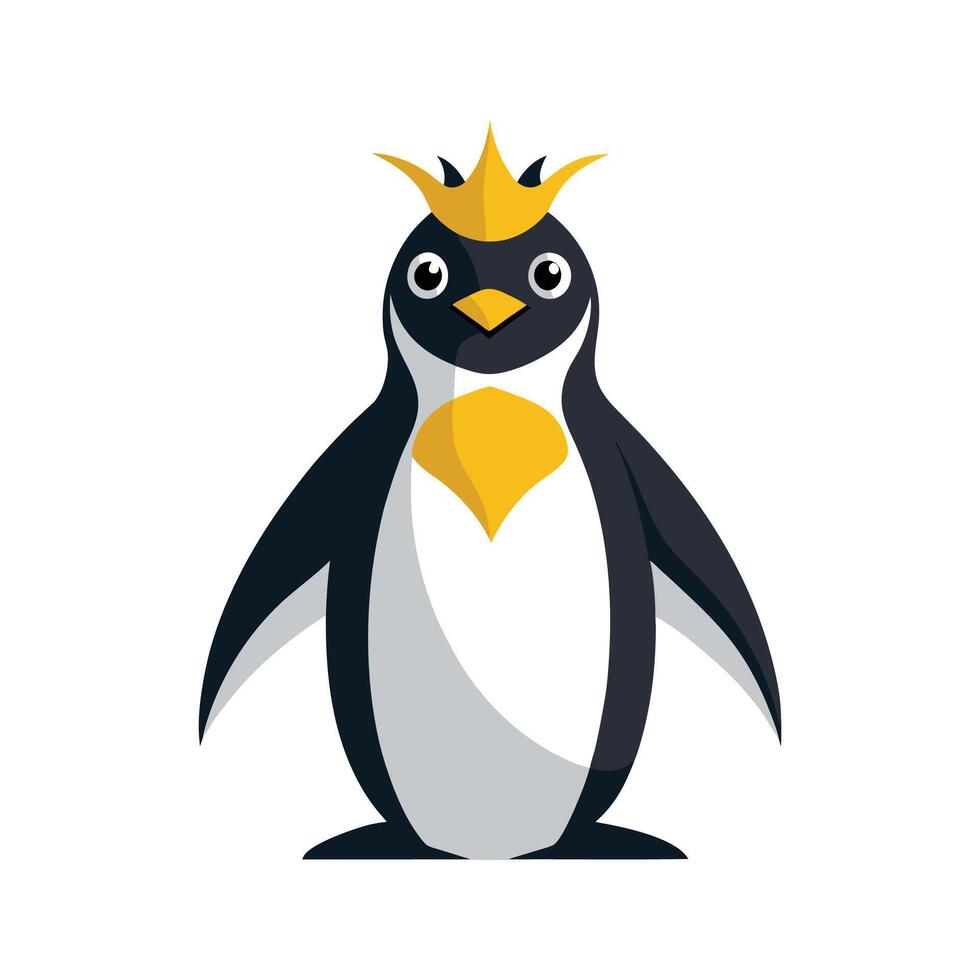 Elegant King Penguin Bird Artwork vector