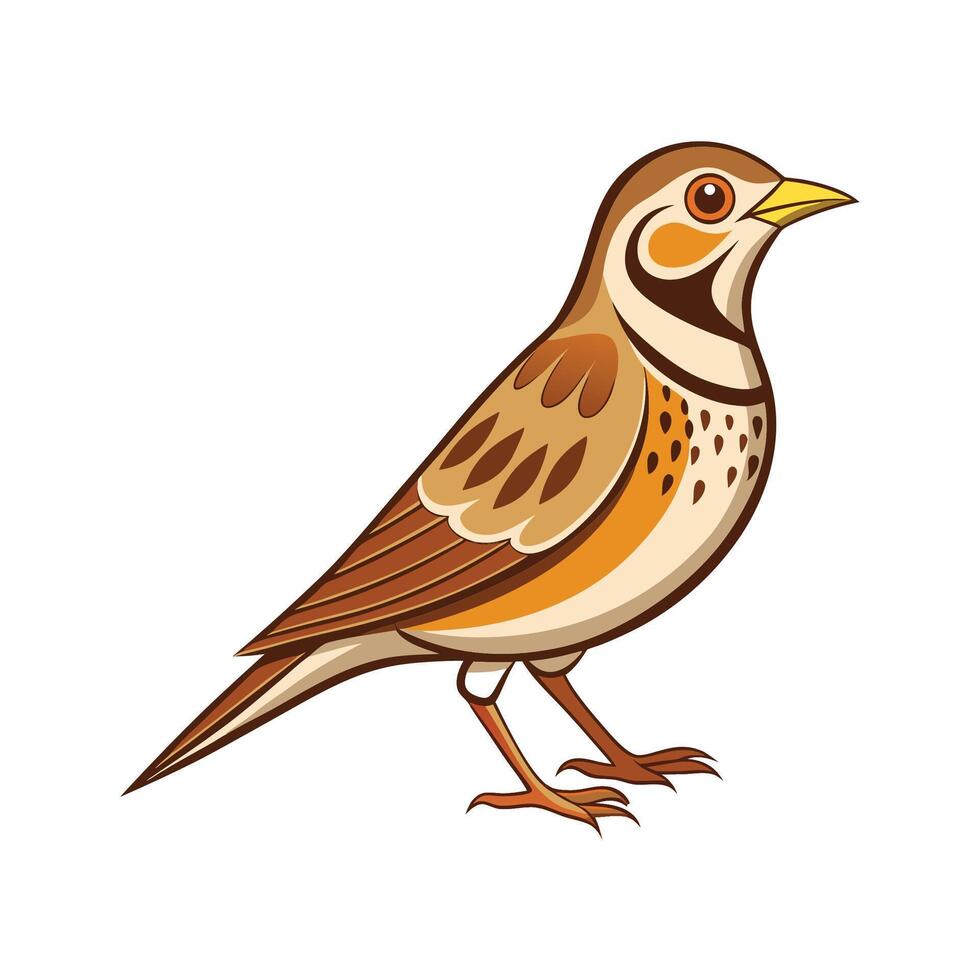 Stylish Lark Bird Artwork vector